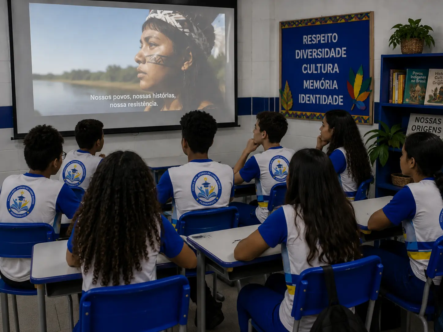 Atividade escolar sobre povos originários