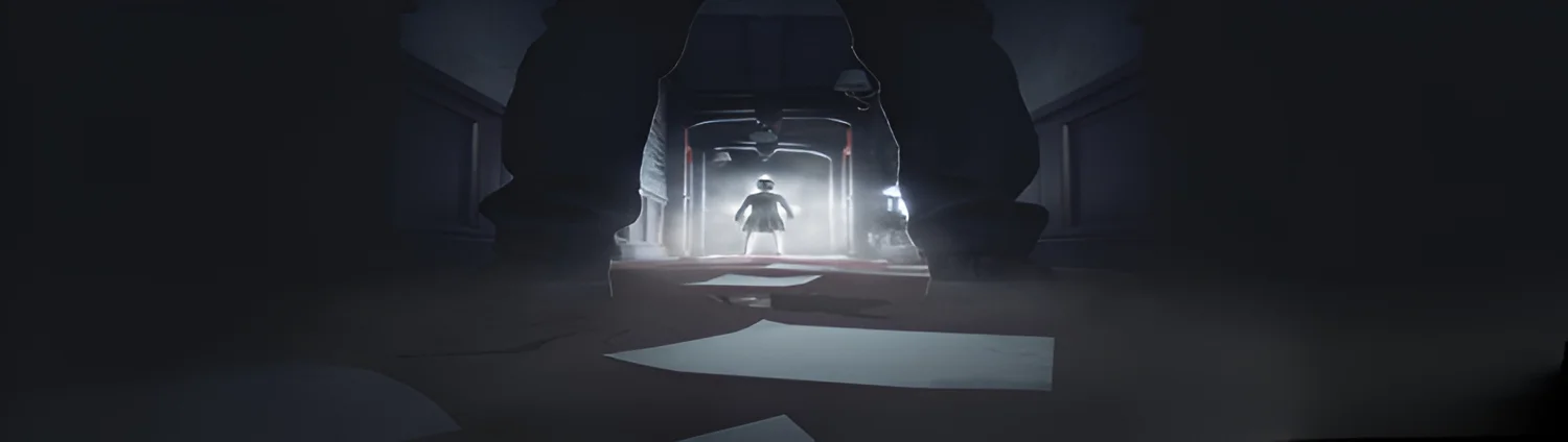 Momento tenso de gameplay com o protagonista sendo atacado por uma criatura monstruosa.