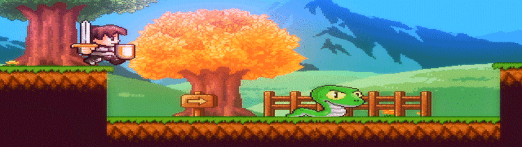 O herói em um cenário épico, com uma espada em mãos, pronto para enfrentar novos desafios em uma jornada cheia de humor e referências aos jogos clássicos.