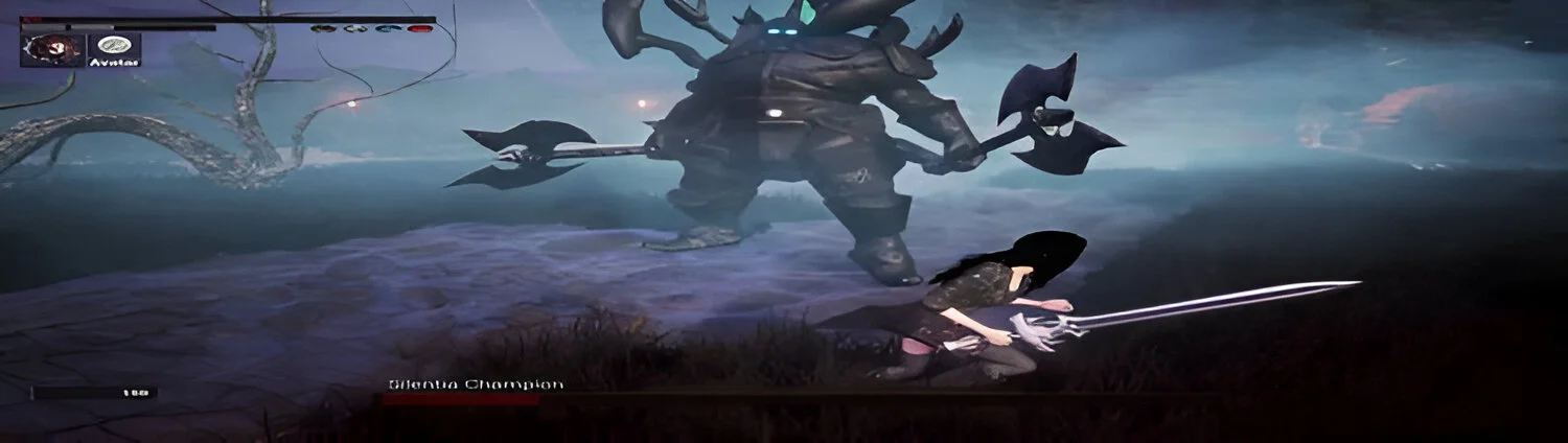 Ambiente obscuro e perturbador em Black Iris, onde o jogador é desafiado a enfrentar horrores desconhecidos.