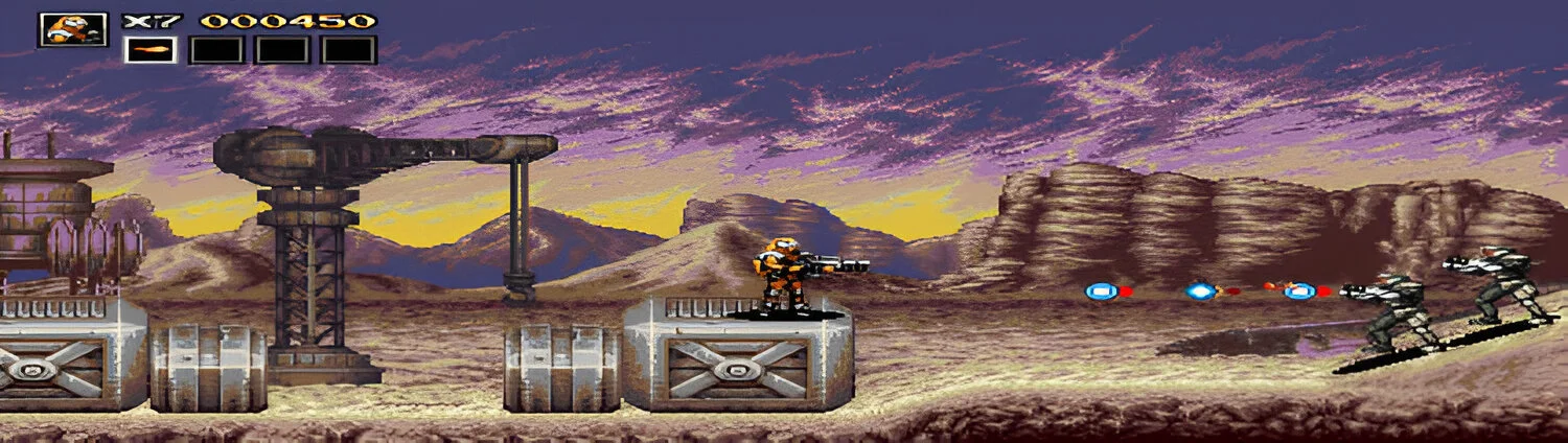 Personagem lutando contra um chefe gigante em Blazing, com intensa ação e mecânicas de combate frenético.